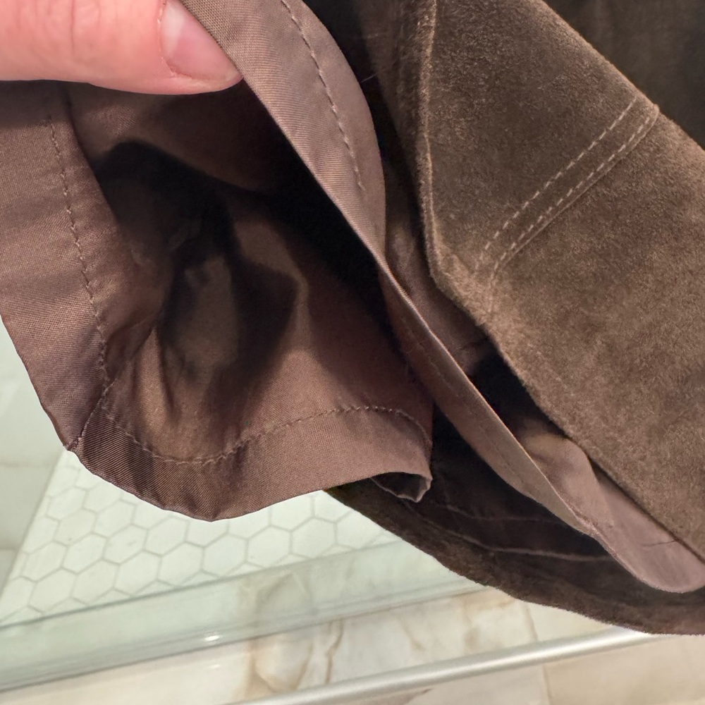 Miu Miu Dark Brown Suede Skirt - Picture 2 of 12